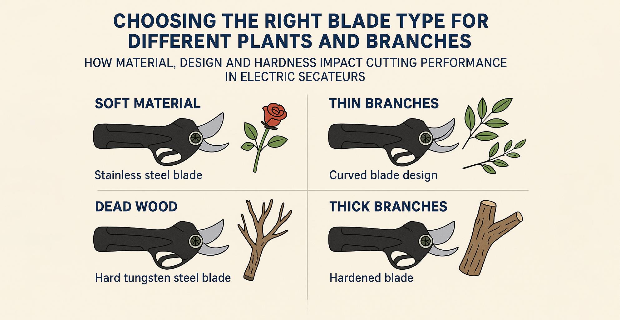 Choosing the Right Blade Type for Different Plants and Branches